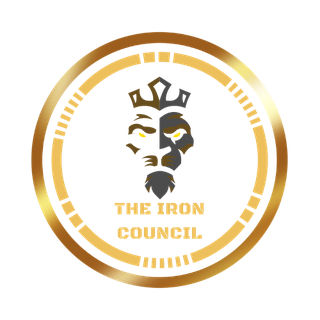 The Iron Council crest: a crowned lion inside a gold ring